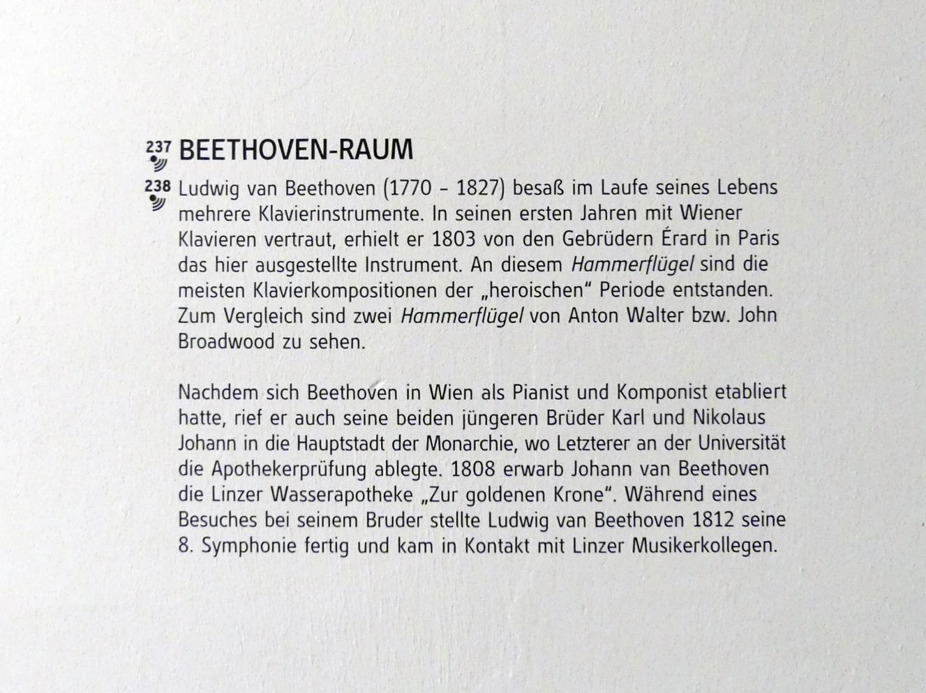 Linz, Oberösterreichisches Landesmuseum, Beethoven-Raum, Bild 4/5