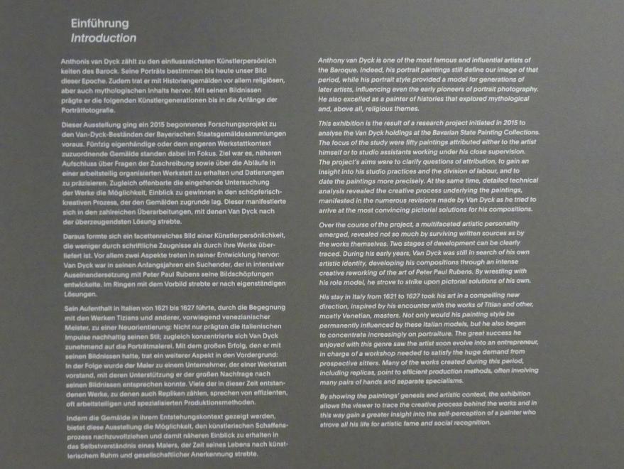 München, Alte Pinakothek, Ausstellung "Van Dyck" vom 25.10.2019-02.02.2020, Eingang, Bild 4/5