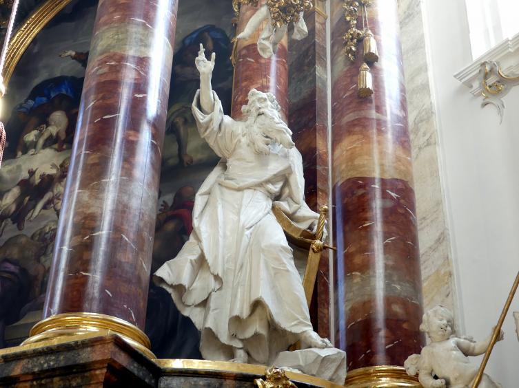 Ignaz Günther (1751–1775), Statue des heiligen Paulus am Hochaltar, Neustift (Freising), ehem. Prämonstratenserklosterkirche, jetzt Pfarrkirche St. Peter und Paul, 1765