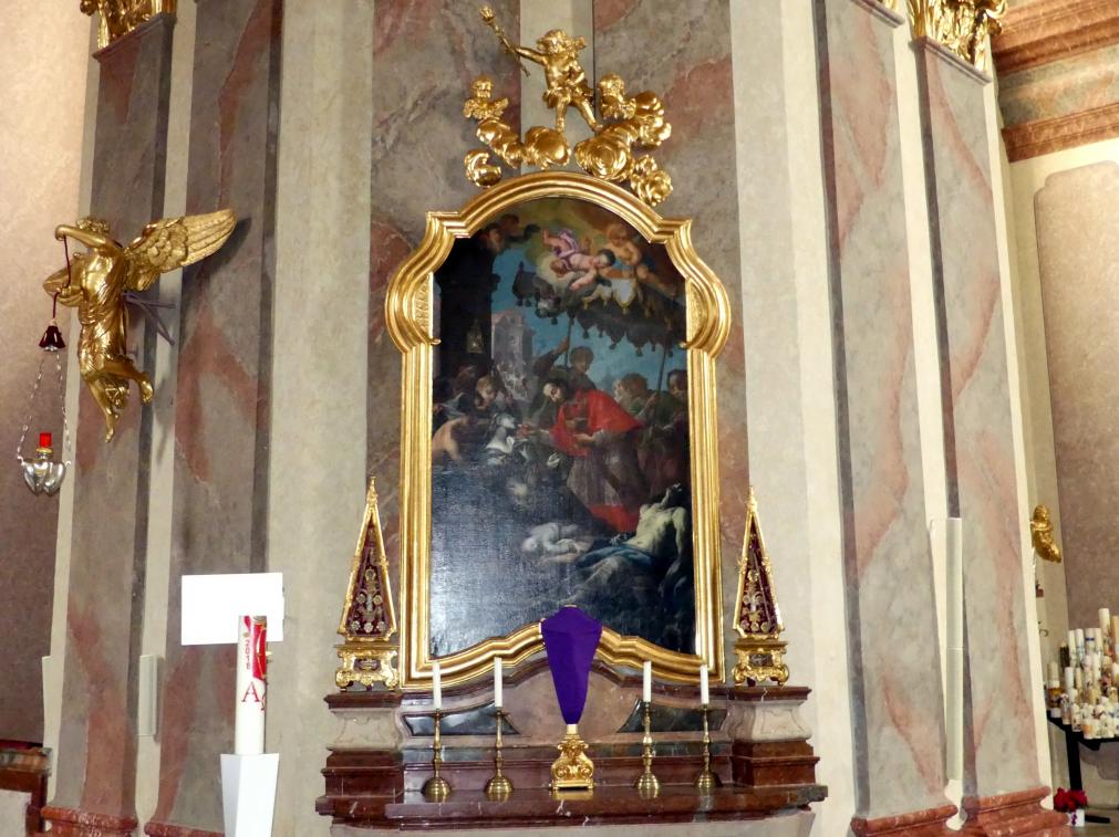 Joseph Matthias Götz (1713–1758), Karl-Borromäus-Altar, Maria Taferl, Pfarr- und Wallfahrtskirche zur Schmerzhaften Muttergottes, 1735–1739