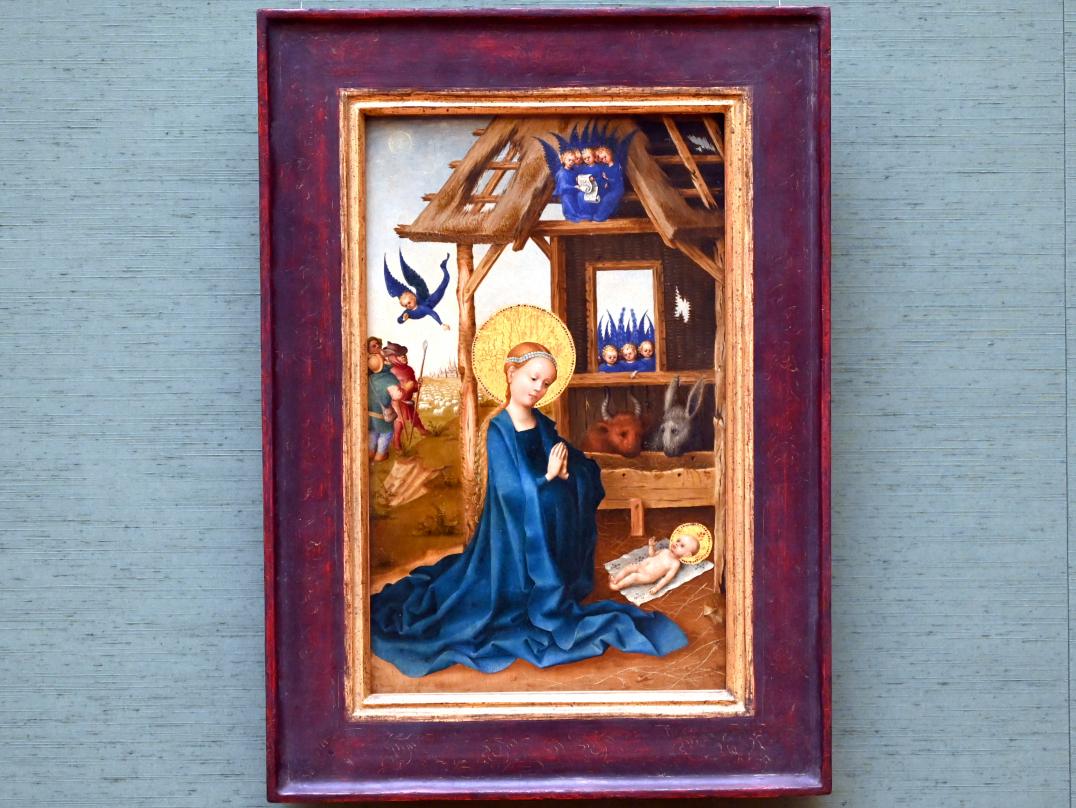 Stefan Lochner (Stephan Lochner) (1435–1450), Geburt Christi, München, Alte Pinakothek, Obergeschoss Saal III, 1445, Bild 1/2