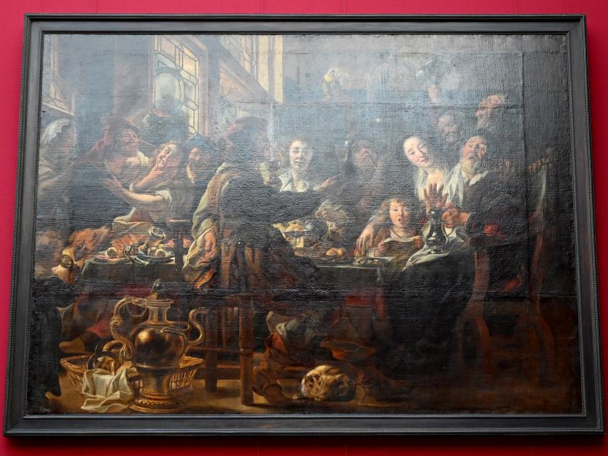 Jacob Jordaens (1615–1665), Wie die Alten sungen, so zwitschern die Jungen, München, Alte Pinakothek, Obergeschoss Saal VI, um 1632–1646
