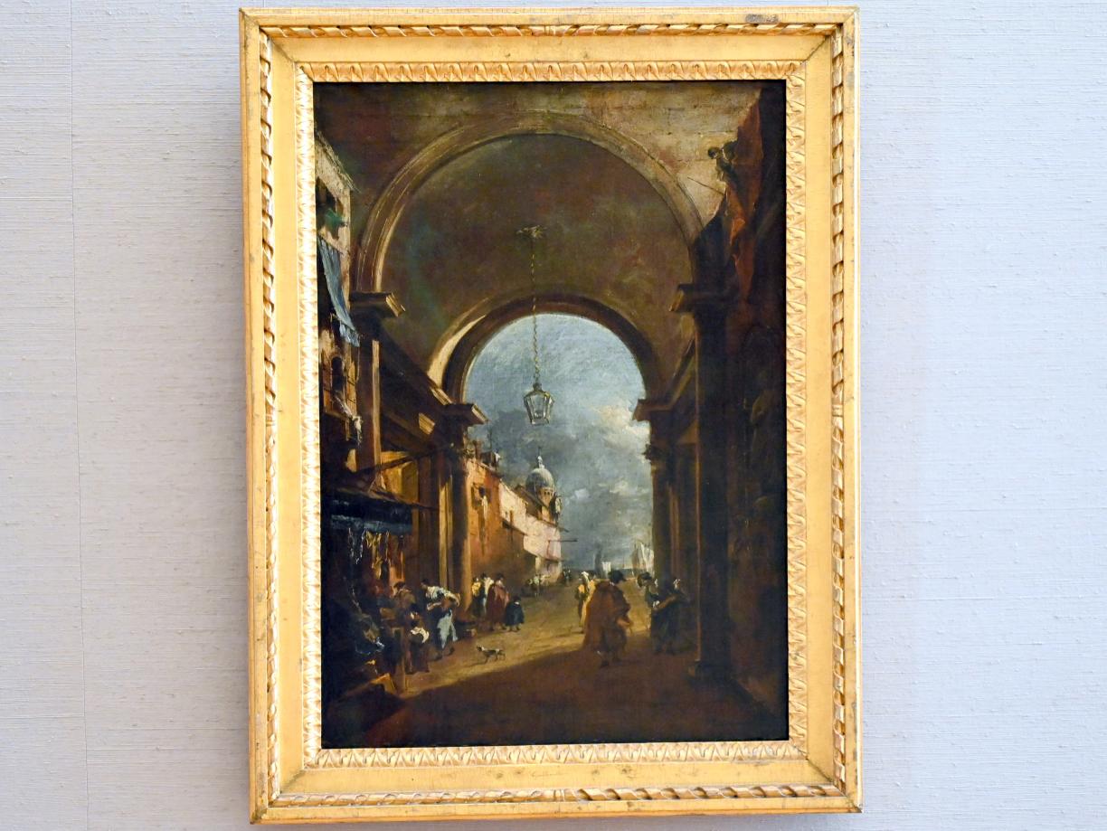 Francesco Guardi (1755–1790), Tordurchblick, München, Alte Pinakothek, Obergeschoss Saal XIIb, um 1750–1785