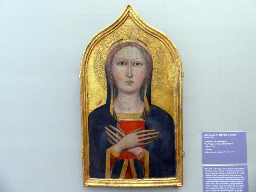 Niccolò di Pietro Gerini (1383–1385), Maria der Verkündigung, München, Alte Pinakothek, Obergeschoss Kabinett 1-3, um 1380–1390