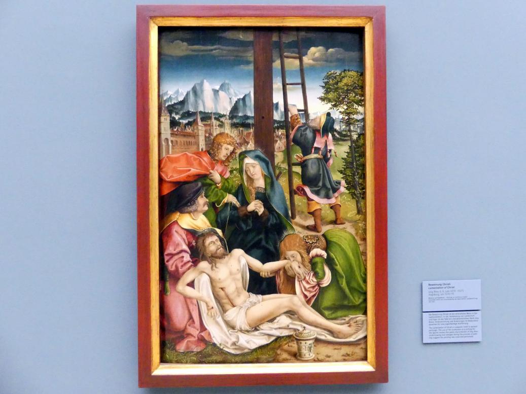 Jörg Breu der Ältere (1501–1534), Die Beweinung Christi, Nürnberg, Germanisches Nationalmuseum, Saal 113, um 1510–1515