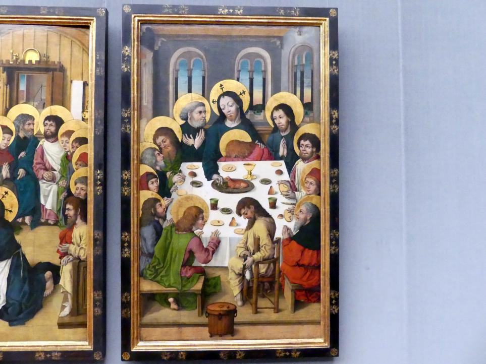 Meister des Hausbuchs (1477–1502), Das Abendmahl, Speyer, Speyerer Dom St. Maria und St. Stephan, jetzt Berlin, Gemäldegalerie ("Berliner Wunder"), Saal II, um 1475–1480