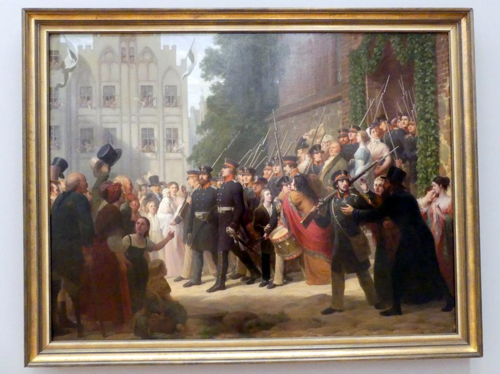 Gustav Graef (1860), Auszug der ostpreußischen Landwehr ins Feld 1813, Regensburg, Ostdeutsche Galerie, Saal 3, um 1860–1861