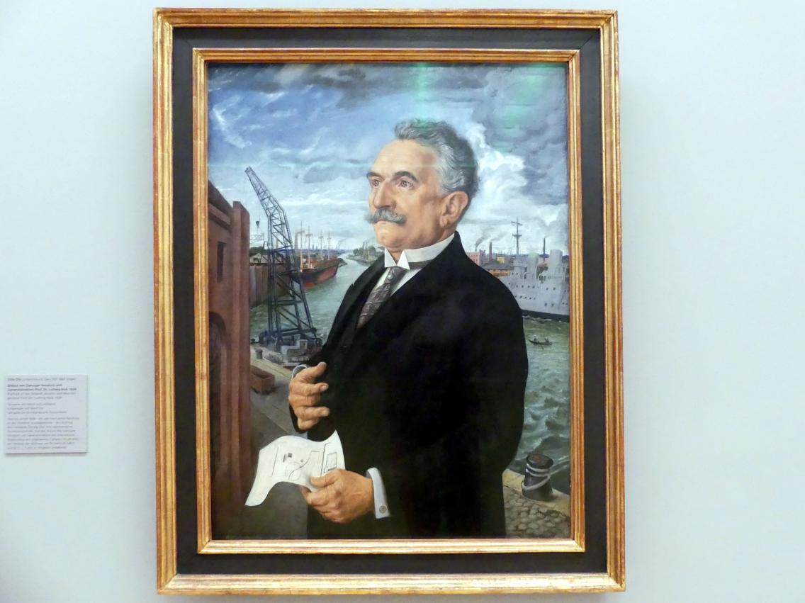 Otto Dix (1913–1949), Bildnis des Danziger Senators und Generaldirektors Prof. Dr. Ludwig Noë, Regensburg, Ostdeutsche Galerie, Saal 9, 1928