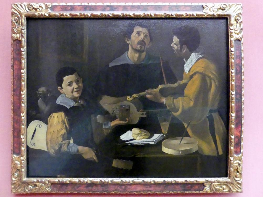 Diego Rodríguez de Silva y Velázquez (1618–1659), Die drei Musikanten, Berlin, Gemäldegalerie ("Berliner Wunder"), Saal XIII, um 1616–1620