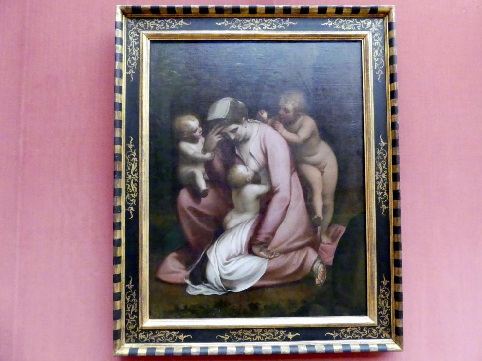 Luca Cambiaso (1549–1570), Caritas, Berlin, Gemäldegalerie ("Berliner Wunder"), Saal XV, um 1570, Bild 1/2