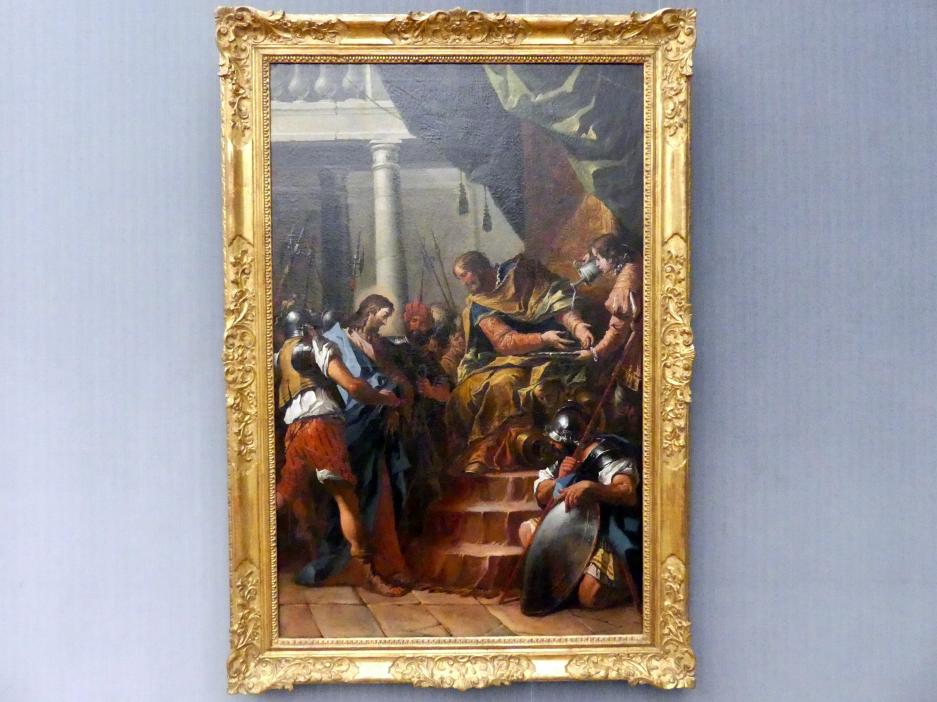 Gaspare Diziani (1757), Christus vor Pilatus, Berlin, Gemäldegalerie ("Berliner Wunder"), Kabinett 24, um 1755–1760, Bild 1/2