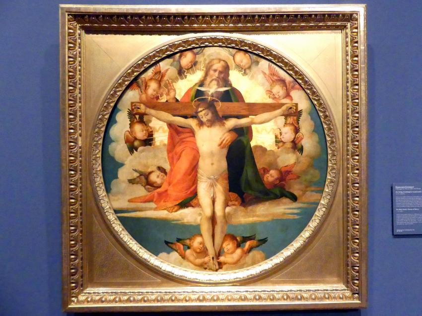 Francesco Granacci (1506–1543), Die Heilige Dreifaltigkeit (Gnadenstuhl), Berlin, Gemäldegalerie ("Berliner Wunder"), Wandelhalle, um 1515