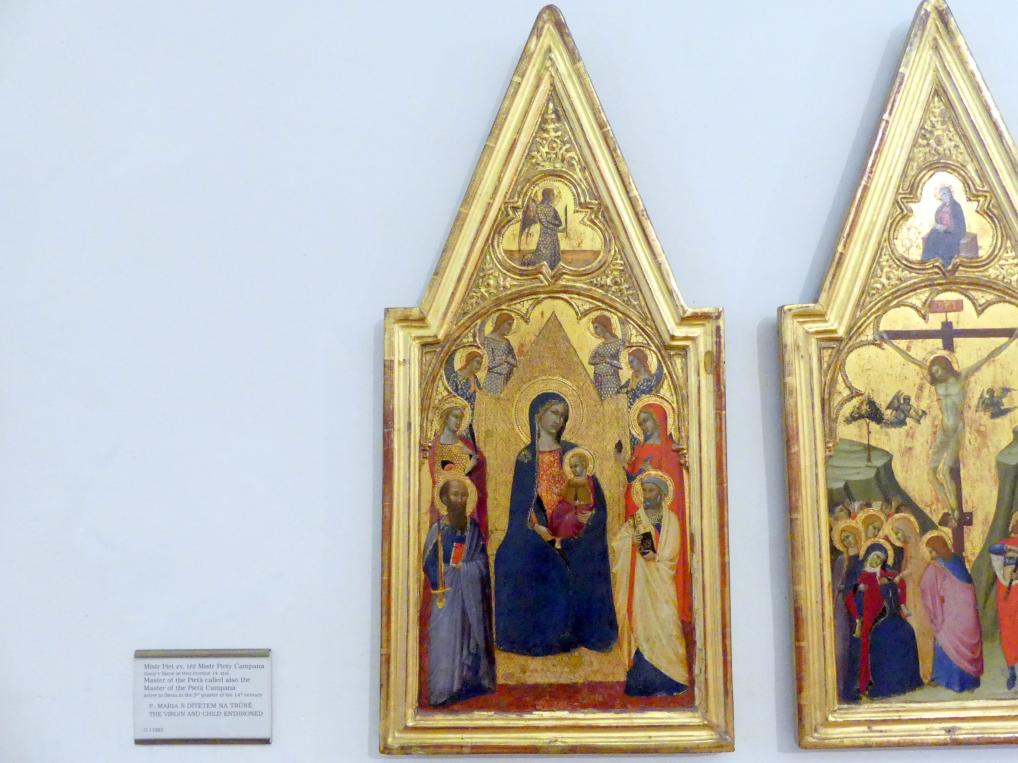 Meister der Pietà Campana (Undatiert), Thronende Maria mit dem Kind, Prag, Nationalgalerie im Palais Sternberg, 1. Obergeschoss, Saal 2, Undatiert
