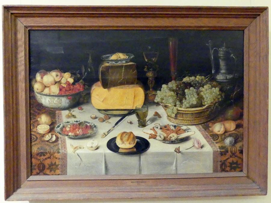 Nicolaes Gillis (1614), Stillleben auf einem Tisch, Prag, Nationalgalerie im Palais Sternberg, 2. Obergeschoss, Saal 1, 1614