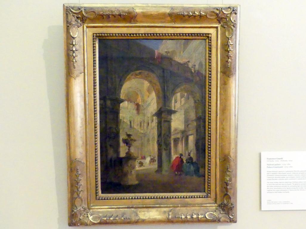 Francesco Guardi (1755–1790), Palasthof, Prag, Nationalgalerie im Palais Sternberg, 2. Obergeschoss, Saal 9, 1775–1780