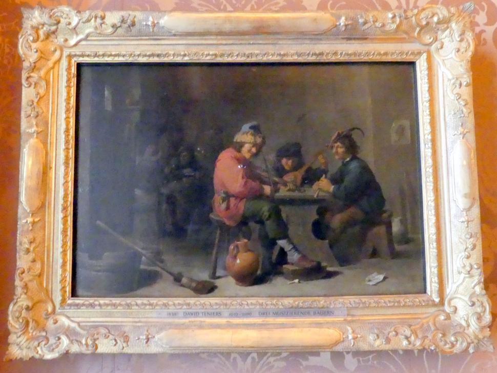 David Teniers der Jüngere (1633–1682), Drei musizierende Bauern, Schleißheim, Staatsgalerie im Neuen Schloss, Niederländisches Malerei-Kabinett im Paradeappartement des Kurfürsten, Undatiert