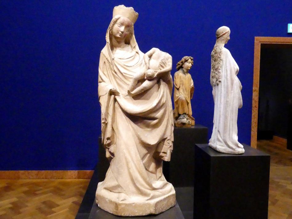 Muttergottes, Frankfurt am Main, Liebieghaus Skulpturensammlung, Mittelalter 2 - Schöner Stil und neue Wirklichkeit, um 1410–1420, Bild 1/2
