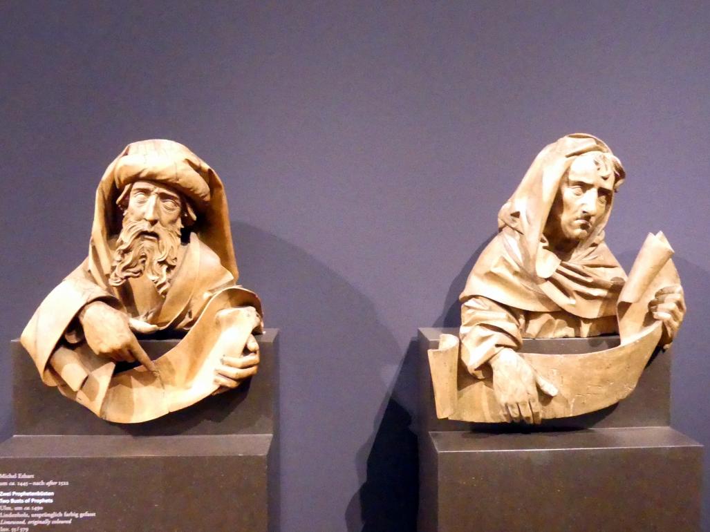 Michel Erhart (1472–1516), Zwei Prophetenbüsten, Frankfurt am Main, Liebieghaus Skulpturensammlung, Mittelalter 5 - der Erfolg der neuen Kunst, um 1490
