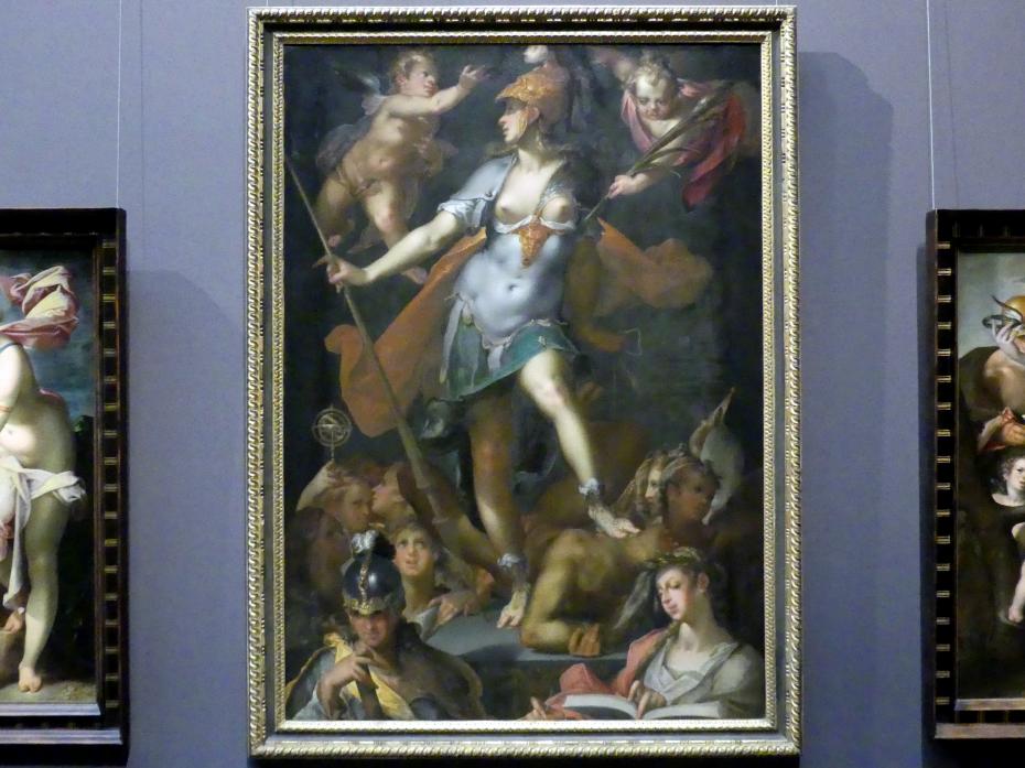 Bartholomäus Spranger (1569–1610), Minerva als Siegerin über die Unwissenheit, Wien, Kunsthistorisches Museum, Saal XI, um 1593, Bild 1/2