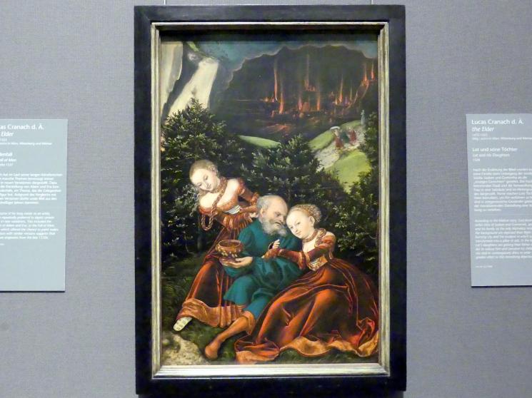 Lucas Cranach der Ältere (1502–1550), Lot und seine Töchter, Wien, Kunsthistorisches Museum, Kabinett 14, 1528