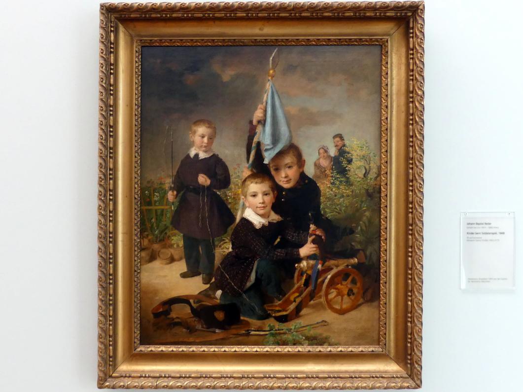 Johann Baptist Reiter (1848), Kinder beim Soldatenspiel, Schweinfurt, Museum Georg Schäfer, Saal 15, 1848