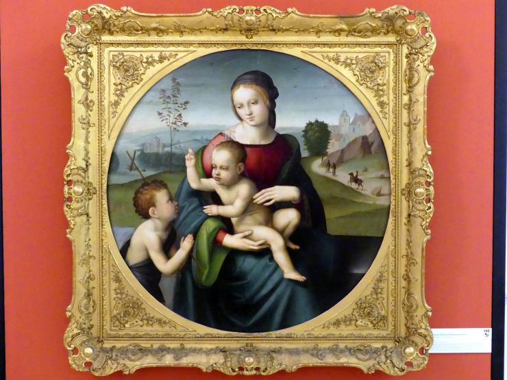 Meister der Beweinung von Scandicci (1504–1512), Maria mit Kind und Johannesknaben, Linz, Oberösterreichisches Landesmuseum, Renaissance und Manierismus, 1504