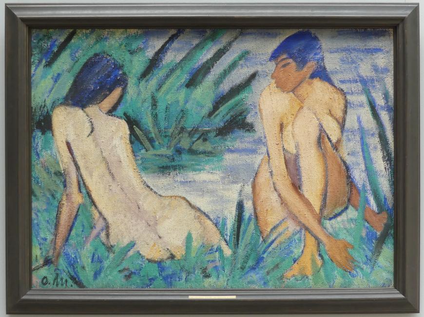 Otto Mueller (1914–1928), Zwei Mädchenakte im Schilf, Stuttgart, Staatsgalerie, Internationale Malerei und Skulptur 1, um 1920