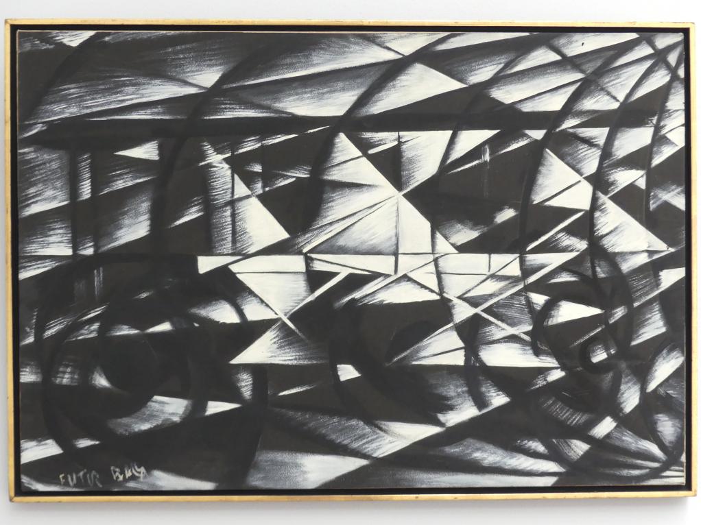 Giacomo Balla (1912–1915), Plasticità di luci + velocità - Plastzität von Lichtern + Geschwindigkeit, Stuttgart, Staatsgalerie, Internationale Malerei und Skulptur 3, 1913