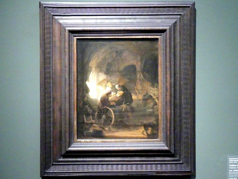 Rembrandt (Werkstatt) (1632–1660), Tobias heilt seinen Vater, Stuttgart, Staatsgalerie, Niederländische Malerei 3, um 1636