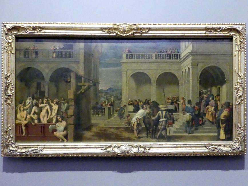Francesco di Cristofano (Franciabigio) (1510–1523), Der Uriasbrief, Dresden, Gemäldegalerie Alte Meister, EG: Ferrareser Malerei, 1523