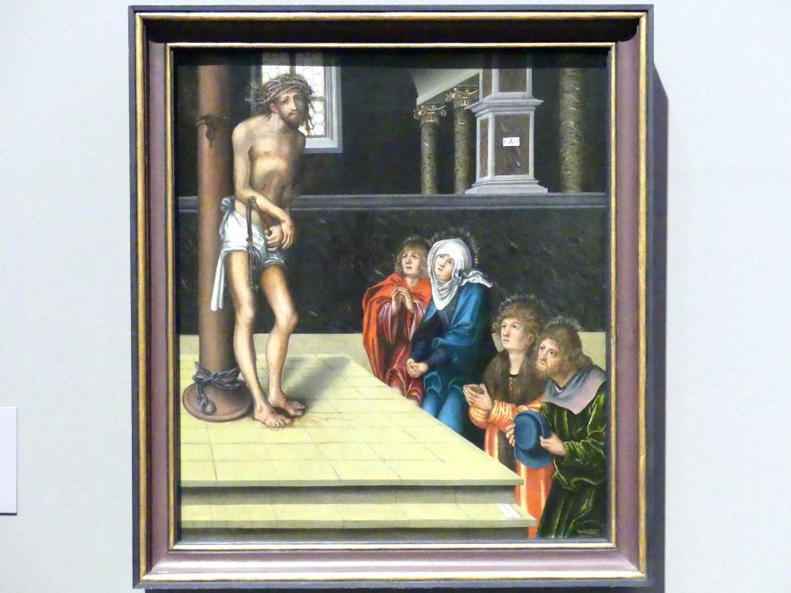 Lucas Cranach der Ältere (1502–1550), Christus als Schmerzensmann an der Geißelsäule, Dresden, Gemäldegalerie Alte Meister, EG: Cranach, 1515