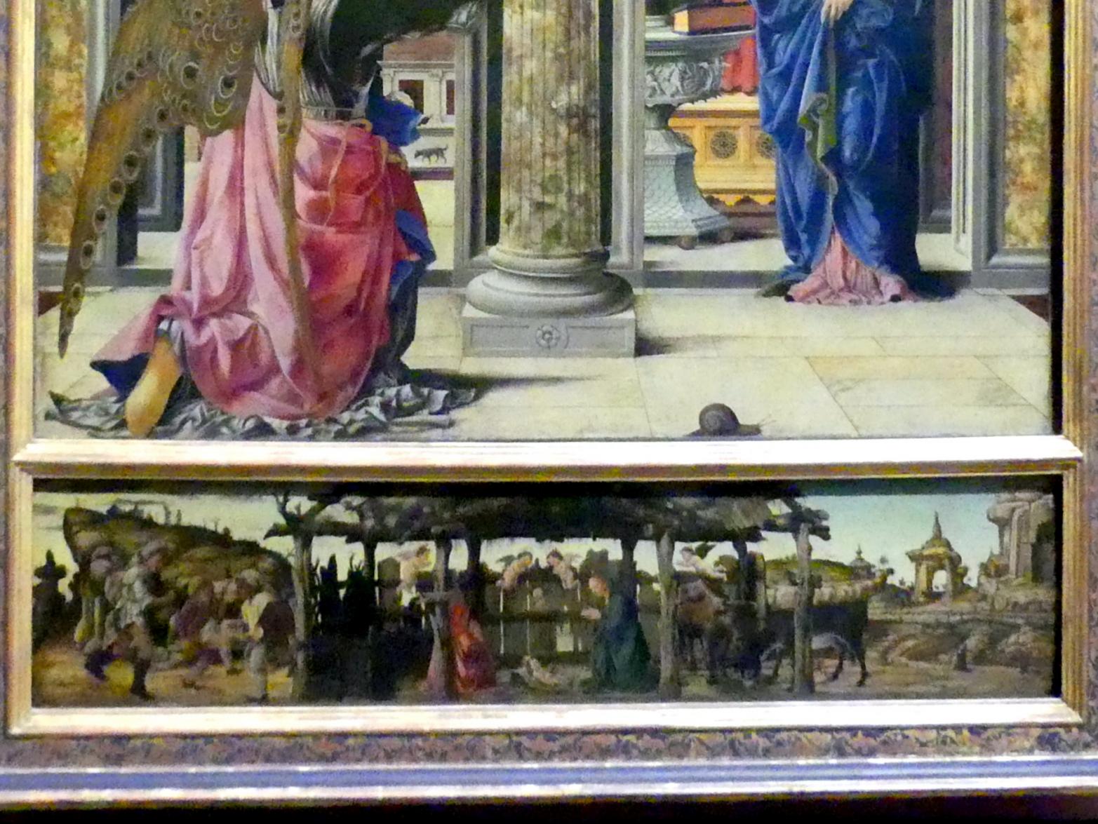 Francesco del Cossa (1471–1474), Die Geburt Christi, Dresden, Gemäldegalerie Alte Meister, EG: Altäre und Andachtsbilder, 1470–1472