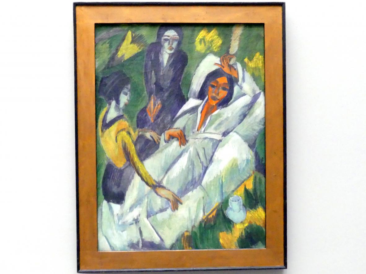 Ernst Ludwig Kirchner (1904–1933), Frauen beim Tee (Die Kranke), München, Pinakothek der Moderne, Saal 1, 1914
