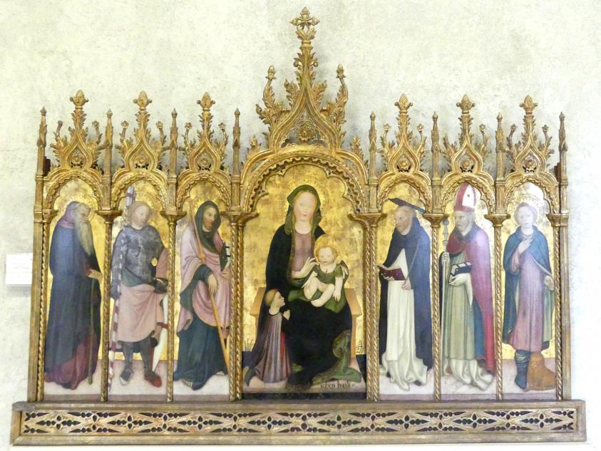 Giovanni Badile (Undatiert), Maria mit Kind und Heiligen (Aquila Polyptychon), Verona, Chiesa di San Pietro Martire, jetzt Verona, Museo di Castelvecchio, Saal 11, Undatiert
