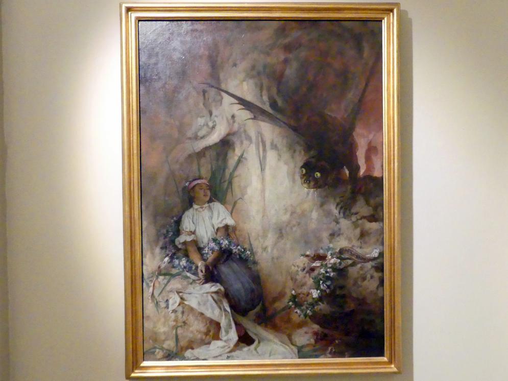 Witold Pruszkowski (1879–1892), Der Drache vom Wawel-Hügel, Breslau, Nationalmuseum, 1. OG, schlesische Kunst 17.-19. Jhd., Saal 8, 1884