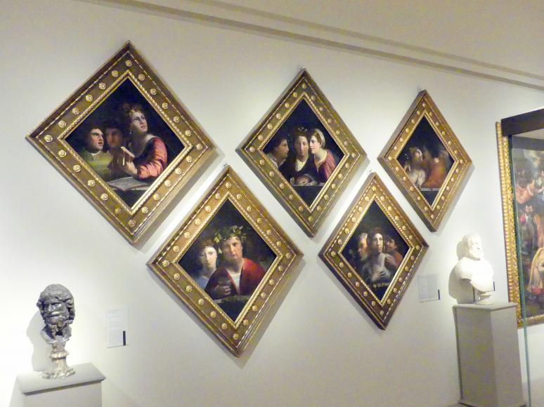 Giovanni Luteri (Dosso Dossi) (1509–1540), Die Musik, die Unterhaltung, die Liebe, der Nervenkitzel, die Verführung, Modena, Galleria Estense, Saal 12, 1520–1522, Bild 1/8