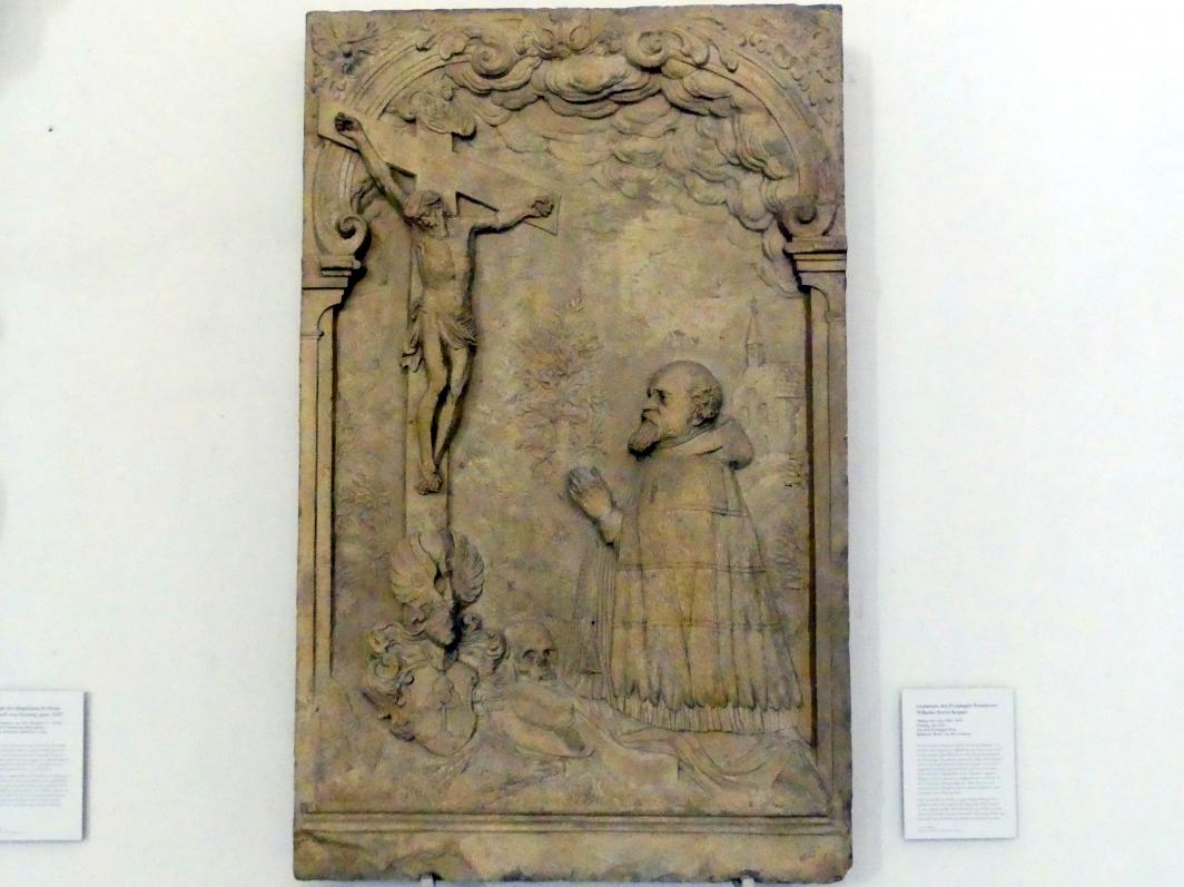 Philipp Dirr (1627), Grabstein des Freisinger Domherrn Wilhelm Sixtus Kepser, Freising, Dom St. Maria und St. Korbinian, jetzt München, Bayerisches Nationalmuseum, Eingangshalle, um 1627