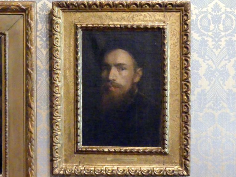 Franz von Lenbach (1858–1903), Selbstporträt, München, Lenbachhaus, Villa - Saal 5, um 1865