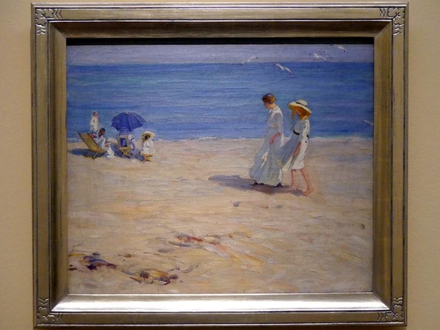 Helen McNicoll (1911–1914), Das blaue Meer (Am Strand von Saint-Malo), München, Kunsthalle, Ausstellung "Kanada und der Impressionismus" vom 19.07.-17.11.2019, An Frankreichs Küsten, um 1914