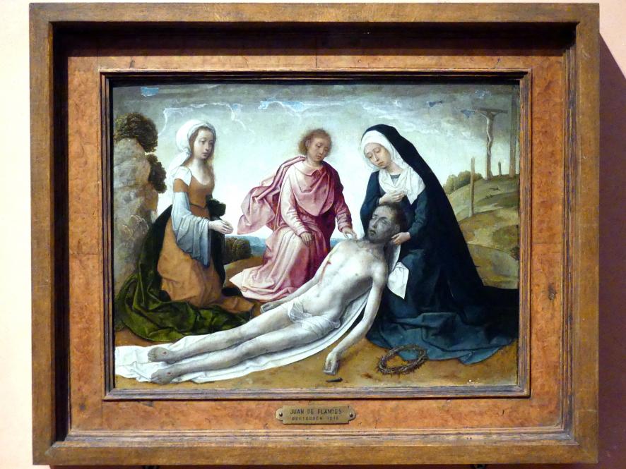 Juan de Flandes (1495–1500), Beweinung Christi, Madrid, Museo Thyssen-Bornemisza, Saal 3, niederländische Malerei, um 1500