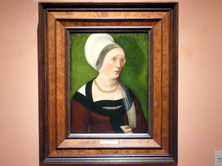 Wolf Traut (1501–1517), Porträt einer Frau, Madrid, Museo Thyssen-Bornemisza, Saal 6, Galeria Villahermosa, 1510