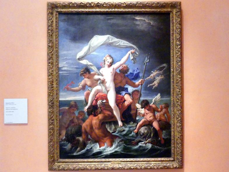 Sebastiano Ricci (1692–1733), Neptun und Amphitrite, Madrid, Museo Thyssen-Bornemisza, Saal 16, italienische Malerei des 18. Jahrhunderts, um 1691–1694
