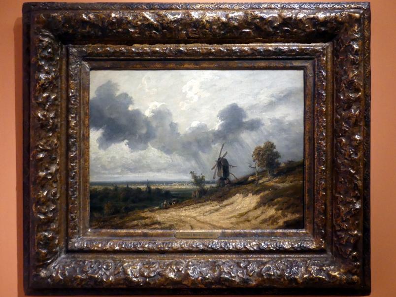 Georges Michel (Undatiert), Landschaft mit Mühle, Madrid, Museo Thyssen-Bornemisza, Saal G, europäische Malerei des 19. Jahrhunderts, Undatiert