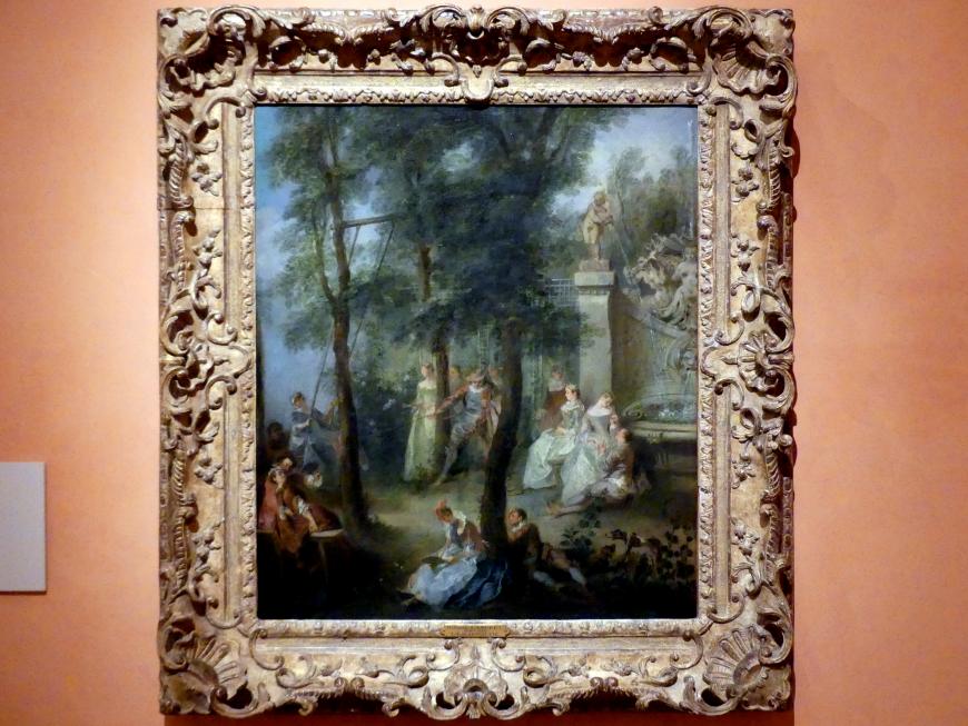 Nicolas Lancret (1723–1743), Die Schaukel, Madrid, Museo Thyssen-Bornemisza, Saal 28, französische und englische Malerei des 18. Jahrhunderts, um 1735–1740