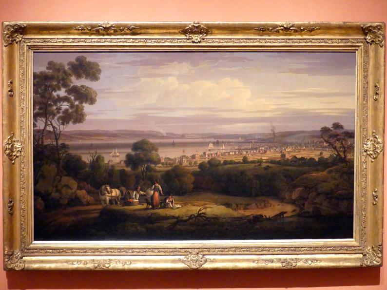 Robert Salmon (1816–1839), Blick auf Greenock, Schottland, Madrid, Museo Thyssen-Bornemisza, Saal 29, nordamerikanische Malerei des 19. Jahrhunderts, 1816