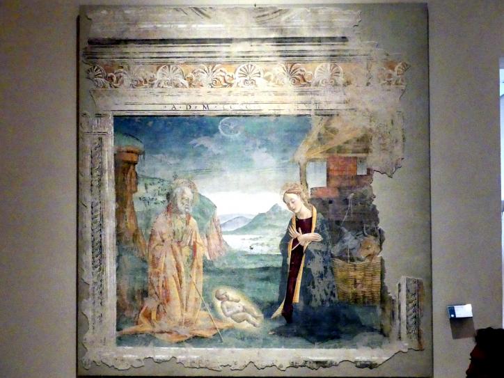 Fiorenzo di Lorenzo (1476–1522), Christi Geburt, Perugia, Chiesa San Nicolò, jetzt Perugia, Nationalgalerie von Umbrien (Galleria nazionale dell'Umbria), 24: Bernardino di Betto detto Pinturicchio, 1498