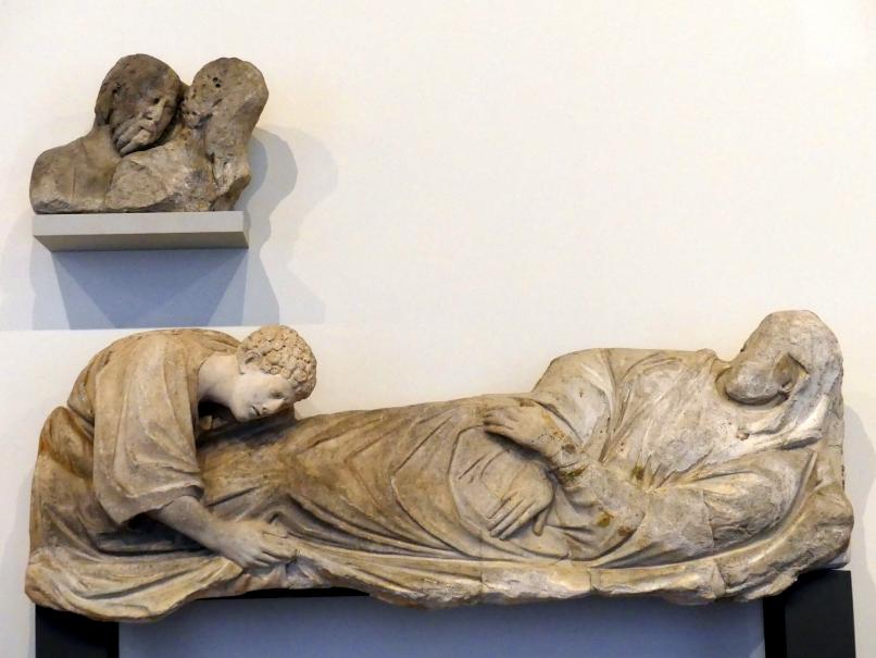 Arnolfo di Cambio (1270–1300), Tod der Maria (Fragmente), Florenz, Dom Santa Maria del Fiore, jetzt Berlin, Bode-Museum, Saal 108, um 1300