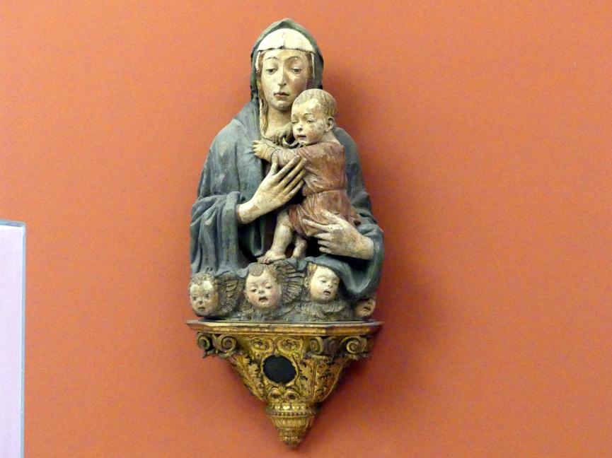 Sperandio di Bartolommeo de' Savelli (1475–1480), Madonna mit fünf Cherubim, Berlin, Bode-Museum, Saal 123, um 1480, Bild 1/2