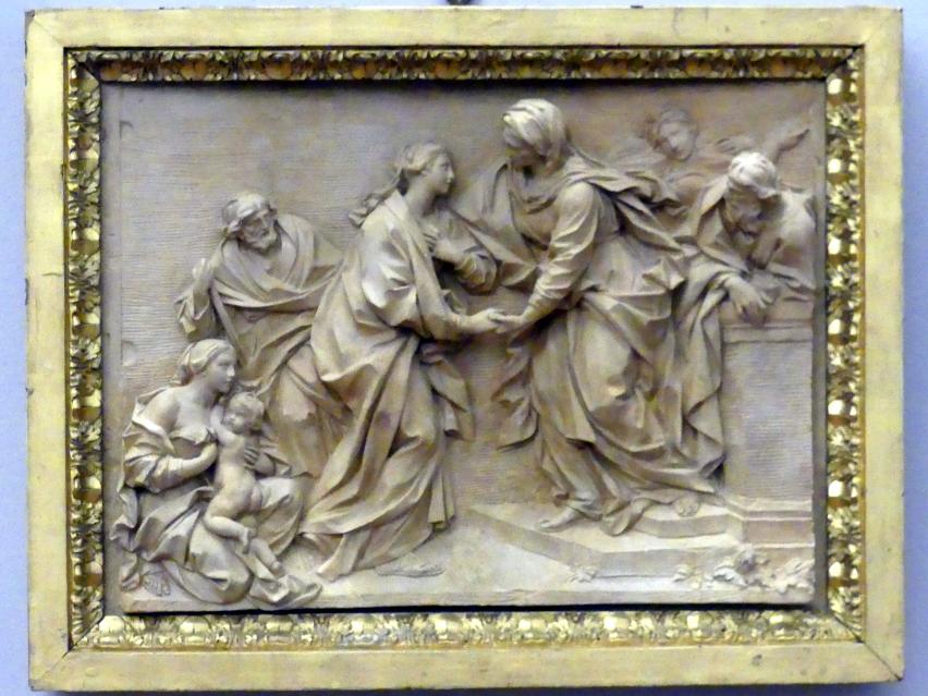 Filippo della Valle (1740–1748), Heimsuchung der Maria, Siena, Dom von Siena (Cattedrale di Santa Maria Assunta), jetzt Berlin, Bode-Museum, Saal 131, 1748