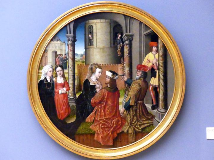 Meister der Josephsfolge (1495), Josephs Begegnung mit Asenath, Berlin, Bode-Museum, Saal 208, um 1490–1500